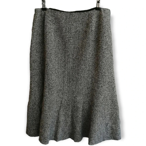 Gerard Darel Wool Blend Pleated Midi Skirt Heathered Gray 42 FR or 10 US - Picture 2 of 15